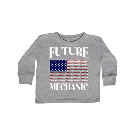 Inktastic Future Mechanic Auto Worker Gift Toddler Boy Girl Long Sleeve T-Shirt