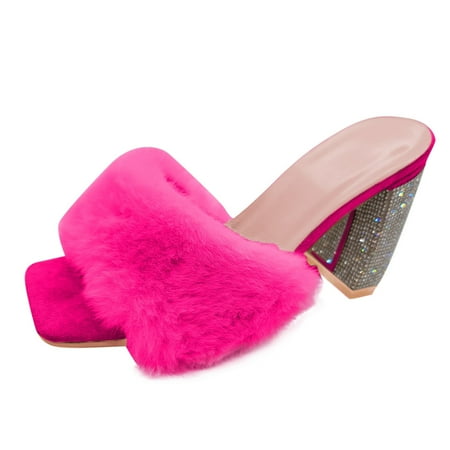 Awaswae Womens Sandals Women Fashion Rhinestone Square Toe Hairy High Heel Sandals And Slippers
Awaswae Womens Sandals Women Fashion Rhinestone Square Toe Hairy High Heel Sandals And Slippers