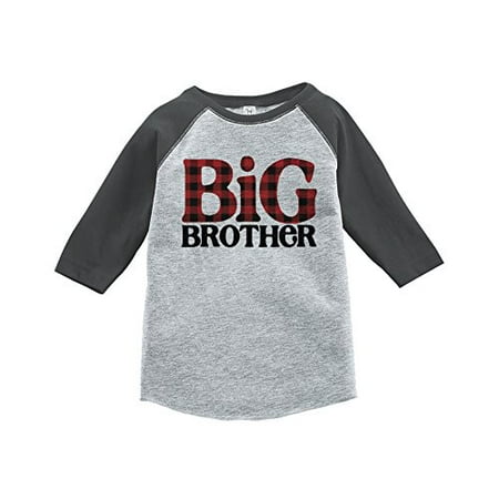 7 ate 9 Apparel Boy s Big Brother Grey Baseball Tee