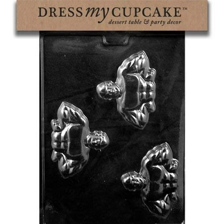 Dress My Cupcake DMCS106 Chocolate Candy Mold Muscle Man Weight Lifter