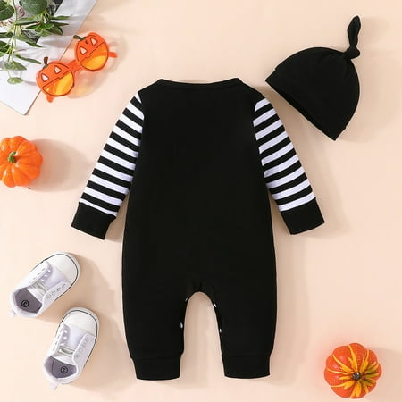 Gubotare Baby Rompers Pajamas Boys Girls Long Sleeve Letter Romper Cartoon Prints Jumpsuit Black 0-3 Months
Gubotare Baby Rompers Pajamas Boys Girls Long Sleeve Letter Romper Cartoon Prints Jumpsuit Black 0-3 Months