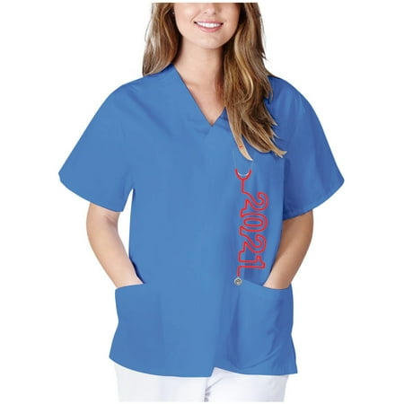 Xysaqa Summer Tops For Women 2023 Party Tops For Women Womens Scrub Tops Women Short Sleeve V-Neck Tops Nursing Working Uniform T-Shirts Party Tops For Women On Clearance
Xysaqa Summer Tops For Women 2023 Party Tops For Women Womens Scrub Tops Women Short Sleeve V-Neck Tops Nursing Working Uniform T-Shirts Party Tops For Women On Clearance