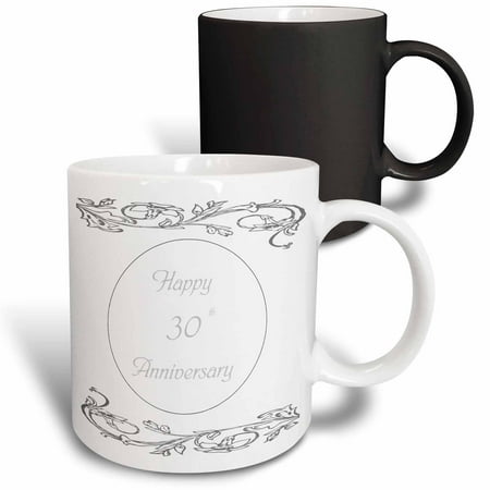 3dRose print of elegant silver 30th anniversary greeting Magic Transforming Mug 11oz
3dRose print of elegant silver 30th anniversary greeting Magic Transforming Mug 11oz