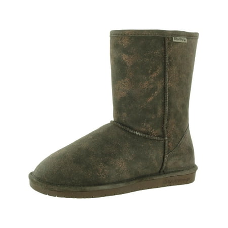 Bearpaw Womens Emma Short Suede Metallic Casual Boots