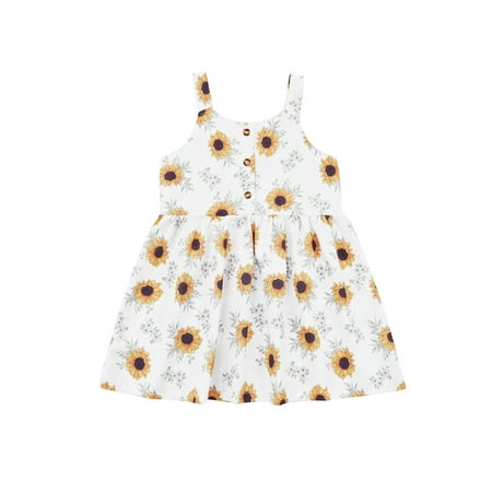 Frobukio Toddlers Kids Baby Girls Sleeveless Dress Wide Shoulder Straps Sunflower Print Dress Summer Beach Dress White 5-6 Years
Frobukio Toddlers Kids Baby Girls Sleeveless Dress Wide Shoulder Straps Sunflower Print Dress Summer Beach Dress White 5-6 Years