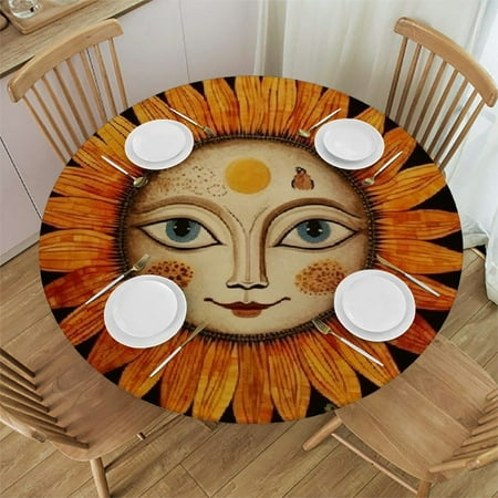 BCIIG Cat Flowers Sun Round Table Cover Stain Resistant Washable Indoor Outdoor Tablecloth Kitchen Dining Wedding Parties 100% Polyester Fiber 42-46
BCIIG Cat Flowers Sun Round Table Cover Stain Resistant Washable Indoor Outdoor Tablecloth Kitchen Dining Wedding Parties 100% Polyester Fiber 42-46