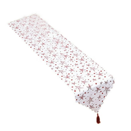 Songbirdth Table Runner Tassel Decor Long Table Runner Festive Atmosphere Xmas Stamping Leaves Printing Tablecloth Christmas Ornament Home Decoration
Songbirdth Table Runner Tassel Decor Long Table Runner Festive Atmosphere Xmas Stamping Leaves Printing Tablecloth Christmas Ornament Home Decoration