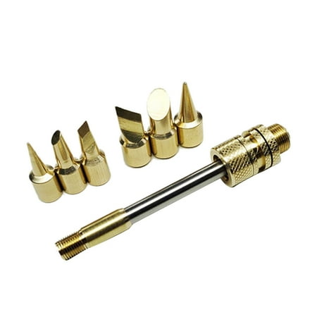 510 Electric Soldering Iron Tip Replaceable Solder Iron Tip Welding Tools 20-100W Cutter Head 6 Golden
510 Electric Soldering Iron Tip Replaceable Solder Iron Tip Welding Tools 20-100W Cutter Head 6 Golden