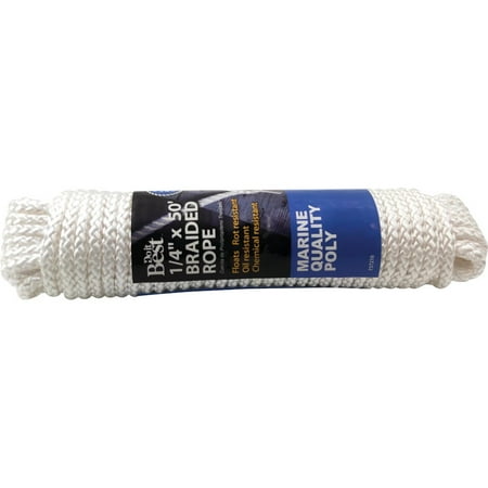1PK Do it Best 1/4 In. x 50 Ft. White Solid Braided Polypropylene Packaged Rope
1PK Do it Best 1/4 In. x 50 Ft. White Solid Braided Polypropylene Packaged Rope