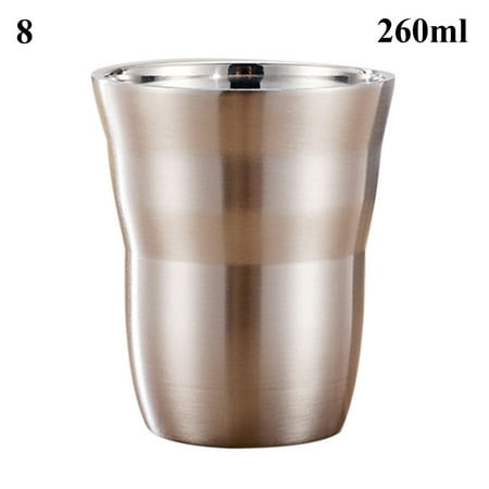 XIDS 175/260/300/480ml Double Layer Stainless Steel Beer Cup Bar Party Coffee Mug