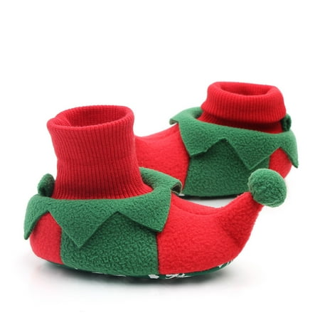 TALKVE Christmas Toddler Baby Girls Boys Christmas Plush Animal Shoes Prewalker Sneakers Warm Shoes