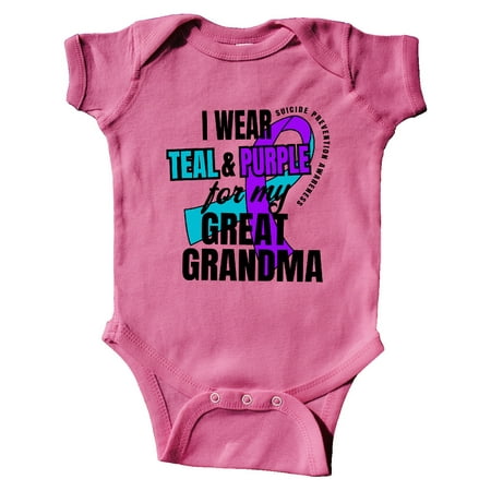 Inktastic Suicide Prevention I Wear Teal and Purple For My Great Grandma Gift Baby Boy or Baby Girl Bodysuit
Inktastic Suicide Prevention I Wear Teal and Purple For My Great Grandma Gift Baby Boy or Baby Girl Bodysuit