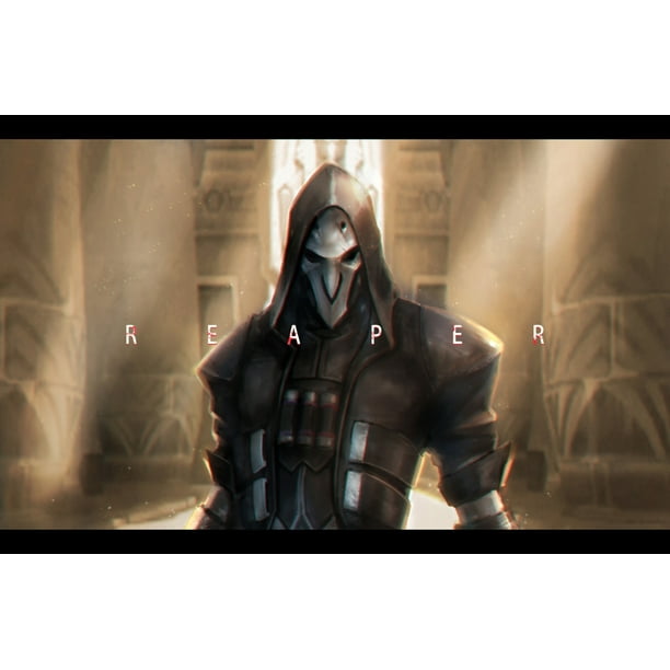 Overwatch REAPER Gaming Birthday 1/2 Size Sheet Cake Topper Edible Frosting Image