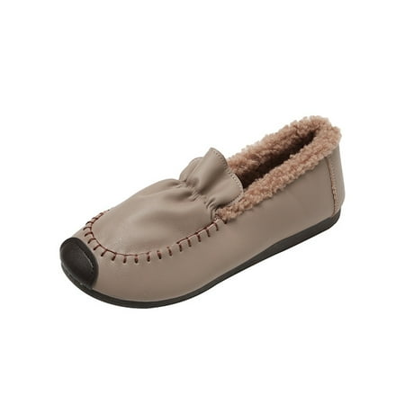 Daeful Women s Flats Plush Lining Loafer Slippers Faux Fur Loafers Fashion Comfort Flat Shoe Winter Warm Casual Shoes Khaki 5
Daeful Women s Flats Plush Lining Loafer Slippers Faux Fur Loafers Fashion Comfort Flat Shoe Winter Warm Casual Shoes Khaki 5