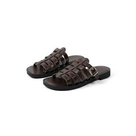 Daeful Ladies Slides Open Toe Gladiator Sandal Summer Flat Sandals Walking Comfort Lightweight Slip On Casual Shoes Dark Brown 4.5
Daeful Ladies Slides Open Toe Gladiator Sandal Summer Flat Sandals Walking Comfort Lightweight Slip On Casual Shoes Dark Brown 4.5