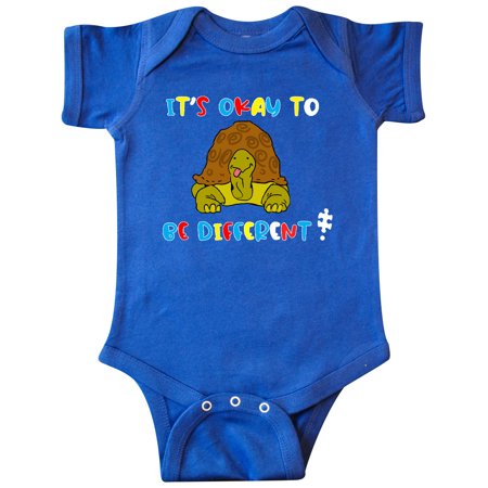 Inktastic Autism Awareness It s Okay to be Different Silly Turtle Gift Baby Boy or Baby Girl Bodysuit
