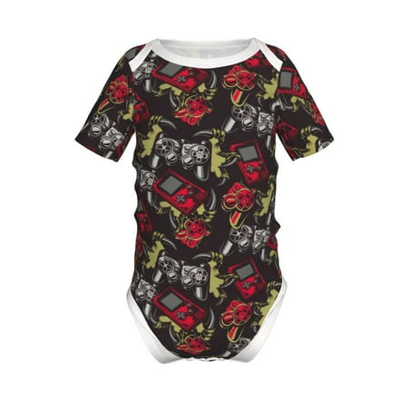 Lukts Vintage Gaming Print Baby Short Sleeve Romper Onesie for Newborn Baby Boys and Girls-6 Months
Lukts Vintage Gaming Print Baby Short Sleeve Romper Onesie for Newborn Baby Boys and Girls-6 Months
