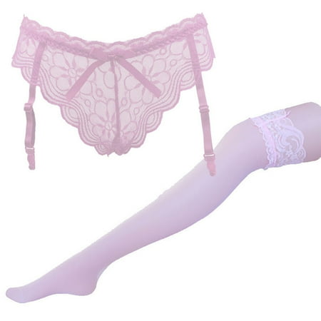 QWERTYU Stretch Bikini Thong for Women Lace Breathable Low Rise G-String with Garter Panties See Through Sexy Underwear Pink One Size
QWERTYU Stretch Bikini Thong for Women Lace Breathable Low Rise G-String with Garter Panties See Through Sexy Underwear Pink One Size