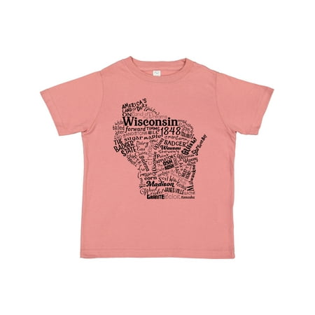 Inktastic Wisconsin State Word Salad Gift Toddler Boy or Toddler Girl T-Shirt