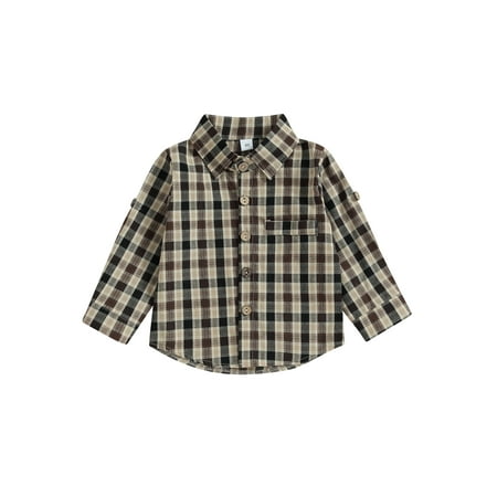 Wassery Toddler Boys Shirts Long Sleeve Plaid Turn-Down Collar Button Down Shirts Infant Baby Boys Fall Winter Casual Tops
Wassery Toddler Boys Shirts Long Sleeve Plaid Turn-Down Collar Button Down Shirts Infant Baby Boys Fall Winter Casual Tops