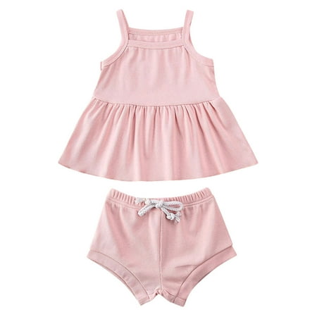 Nokpsedcb 2PCS Infant Baby Girl Sleeveless Square Neck Plain Dress Solid Color Shorts Pink 0-6 Months
Nokpsedcb 2PCS Infant Baby Girl Sleeveless Square Neck Plain Dress Solid Color Shorts Pink 0-6 Months