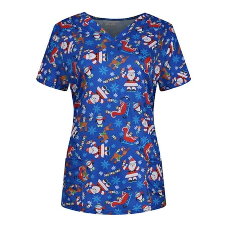 Women Scrub_Top Working Uniform Blouse Short Sleeve V-Neck Workwear T-Shirt with Pocket Comfy Tops M
Women Scrub_Top Working Uniform Blouse Short Sleeve V-Neck Workwear T-Shirt with Pocket Comfy Tops M
