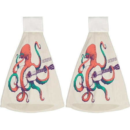 2 Pcs Hanging Towels Dish Towels Octopus Palying Guitar Absorbent Hand Towels with Hanging Loop Washcloth for Bathroom Kitchen
2 Pcs Hanging Towels Dish Towels Octopus Palying Guitar Absorbent Hand Towels with Hanging Loop Washcloth for Bathroom Kitchen