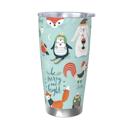 Cauagu Christmas Winter Animals Pattern 20oz Tumbler Stainless Steel Vacuum Insulated Tumbler with Lid Insulated Coffee Mug Thermal Cup with Splash Proof Sliding Lid-Without Straw
Cauagu Christmas Winter Animals Pattern 20oz Tumbler Stainless Steel Vacuum Insulated Tumbler with Lid Insulated Coffee Mug Thermal Cup with Splash Proof Sliding Lid-Without Straw