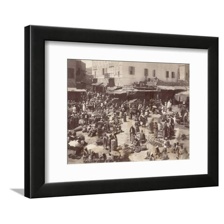 Busy Bazaar in Jaffa Framed Print Wall Art