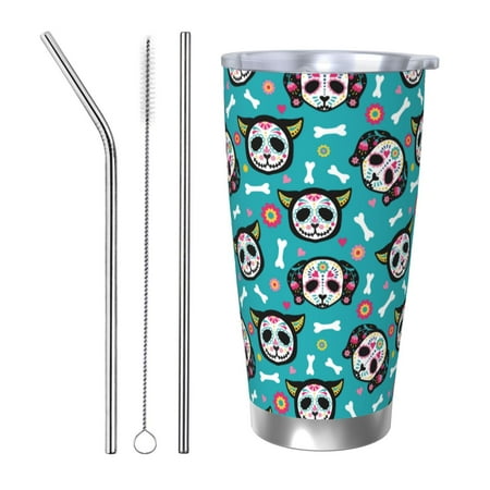 Vsdgher Skull Cat 20 Oz Stainless Steel Vacuum Insulated Travel Mug Coffee Cup for Home Office Outdoor Works Great for Ice Drinks and Hot Beverage -Straw Three-piece Set
Vsdgher Skull Cat 20 Oz Stainless Steel Vacuum Insulated Travel Mug Coffee Cup for Home Office Outdoor Works Great for Ice Drinks and Hot Beverage -Straw Three-piece Set