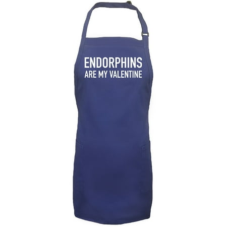 Endorphins Are My Valentine Apron with 2 patch pockets