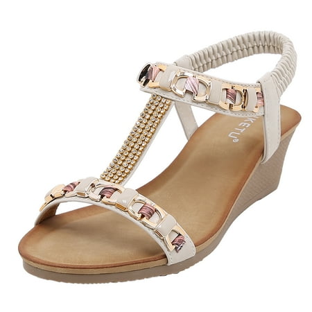 Noarlalf wedge sandals for women Women Elastic Band Rhinestones Casual Open Toe Wedges Soft Bottom Breathable Shoes Sandals womens sandals
Noarlalf wedge sandals for women Women Elastic Band Rhinestones Casual Open Toe Wedges Soft Bottom Breathable Shoes Sandals womens sandals