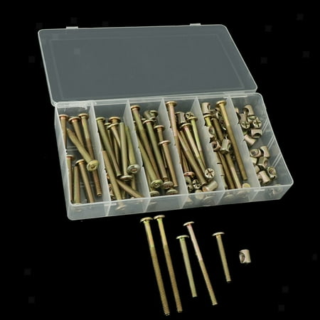 100Pcs Bolts Nuts Kit M6 Hex Socket Head Cap Screws Nuts For Furniture Cot
