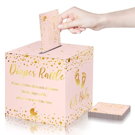 50 Pcs Diaper Raffle Tickets with Box for Baby Shower Game Invitations Diaper Raffle Card for Gender
50 Pcs Diaper Raffle Tickets with Box for Baby Shower Game Invitations Diaper Raffle Card for Gender