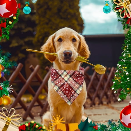 TALKVE Christmas S Size Pet Christmas Triangle Towel Plaid Snowflake Pattern Triangle Towel Dog Pet Cotton Drooling Towel
TALKVE Christmas S Size Pet Christmas Triangle Towel Plaid Snowflake Pattern Triangle Towel Dog Pet Cotton Drooling Towel