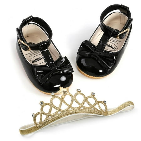 0-18M Infant Girls Dress Shoes Soft Sole Leather Baby Shoes with Crown Headband Newborn First Walker Shoes for Girls 0-6 Months Infant
0-18M Infant Girls Dress Shoes Soft Sole Leather Baby Shoes with Crown Headband Newborn First Walker Shoes for Girls 0-6 Months Infant