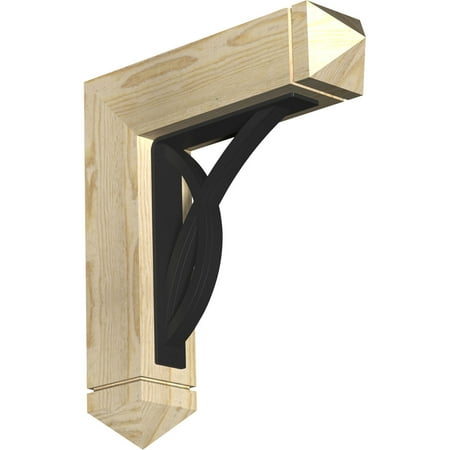 4 W x 18 D x 20 H Miller Arts & Crafts Ironcrest Rough Sawn Bracket Douglas Fir (2 W x 10 D x 12 H Iron Bracket)
4 W x 18 D x 20 H Miller Arts & Crafts Ironcrest Rough Sawn Bracket Douglas Fir (2 W x 10 D x 12 H Iron Bracket)