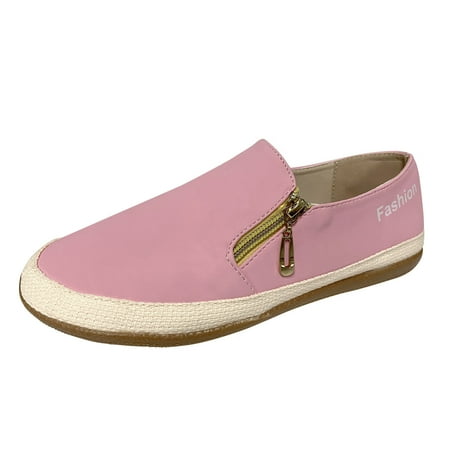 Mackneog Ladies Solid Color Round Toe Shallow Mouth Side Zipper Flat Casual Shoes Gift on Clearance
Mackneog Ladies Solid Color Round Toe Shallow Mouth Side Zipper Flat Casual Shoes Gift on Clearance