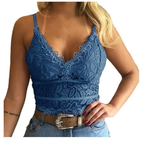 Womens Lingerie Tops Clearance Lace Bib Pants Coverall Deep V Three-Point Undershirts Bandeau Bra With Support Blue Xl
Womens Lingerie Tops Clearance Lace Bib Pants Coverall Deep V Three-Point Undershirts Bandeau Bra With Support Blue Xl