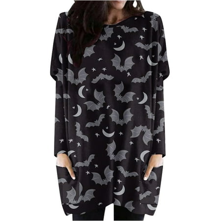 Womens Halloween Tops for Leggings Casual Long Sleeve Shirts Lightweight Sweatshirts Fashion Tunic Top with Pockets
Womens Halloween Tops for Leggings Casual Long Sleeve Shirts Lightweight Sweatshirts Fashion Tunic Top with Pockets