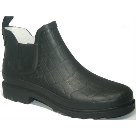 Forever Young Ladies Ankle Length Croc Texture Rain Boots