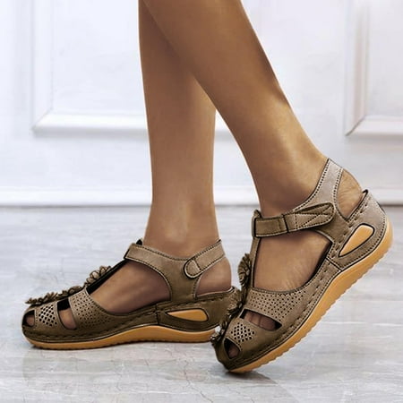 Cathalem Arch Support Womens Sandals Size 7 Womens Wedge Flower Summer Comfortable Platform Sandals Womens Go Walk Slip on Brown 7.5
Cathalem Arch Support Womens Sandals Size 7 Womens Wedge Flower Summer Comfortable Platform Sandals Womens Go Walk Slip on Brown 7.5