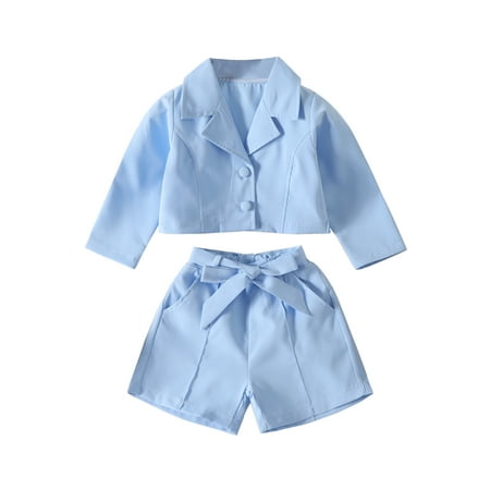 Ma&Baby Kids Girls Clothes Set Long Sleeve Lapel Collar Blazer Jacket Coat + Shorts + Belt Outfit 2-7Y
Ma&Baby Kids Girls Clothes Set Long Sleeve Lapel Collar Blazer Jacket Coat + Shorts + Belt Outfit 2-7Y
