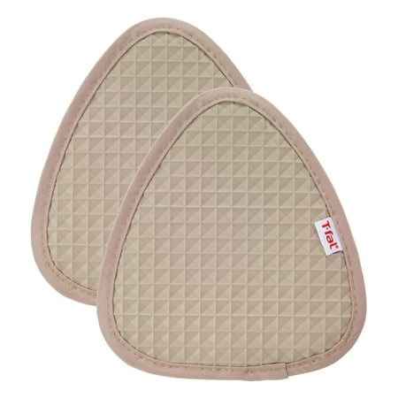T-fal T-fal Textiles 2 Pack Soft Flex Waffle Silicone Pot Holder SetSand