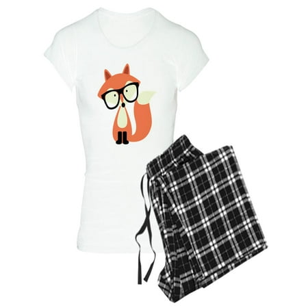 CafePress - Hipster Red Fox - Women s Light Pajamas