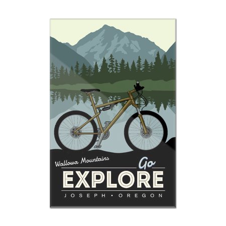Joseph, Oregon - Wallowa Mountain Change - Go Explore - Bike - Mt. Baker to Mt. Rainier - Lantern Press Artwork (12x18 Acrylic Wall Sign)