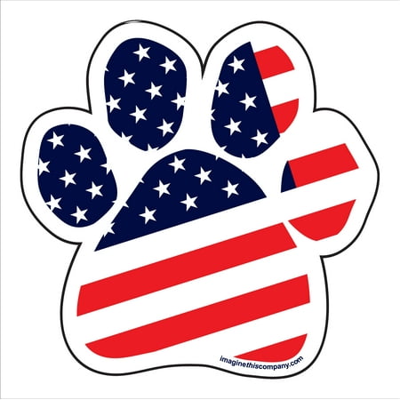 American Flag Paw Magnet