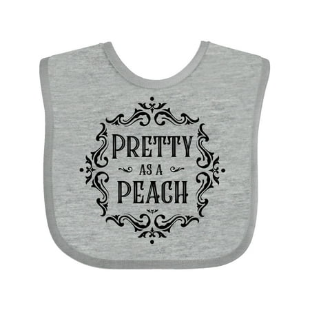 Inktastic Pretty as a Peach Gift Baby Girl Bib