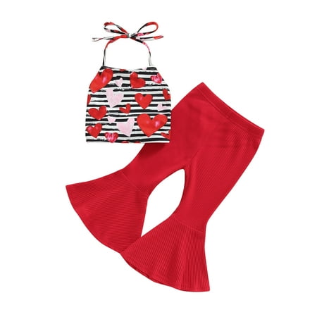 PDYLZWZY Toddler Baby Girls Valentine s Day Outfit T-Shirt Tops Heart Fries Flare Pants Bell Bottoms Clothes 4-5 Years
PDYLZWZY Toddler Baby Girls Valentine s Day Outfit T-Shirt Tops Heart Fries Flare Pants Bell Bottoms Clothes 4-5 Years