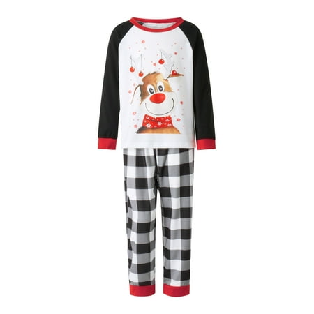 Gueuusu Family Matching Christmas Pajamas Dog Clothes/Baby Romper/Elk Print Long Sleeve Tops + Plaid Print Pants Set
Gueuusu Family Matching Christmas Pajamas Dog Clothes/Baby Romper/Elk Print Long Sleeve Tops + Plaid Print Pants Set